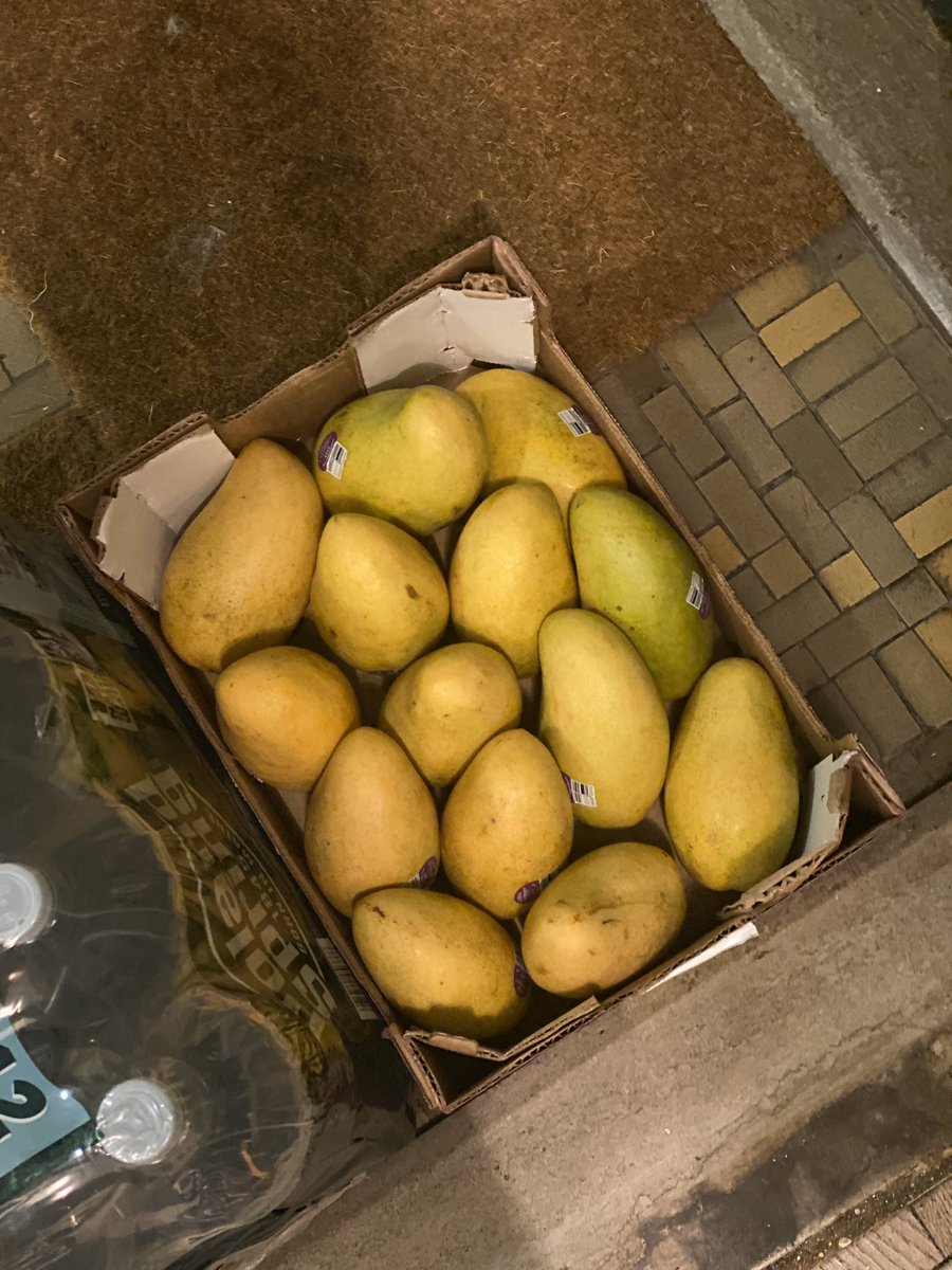 EricSorkwatch's tweet photo. We ordered a case of limes from freshdirect but they were out so they substituted with a case of MANGOS. https://t.co/7B6sVIPOQm