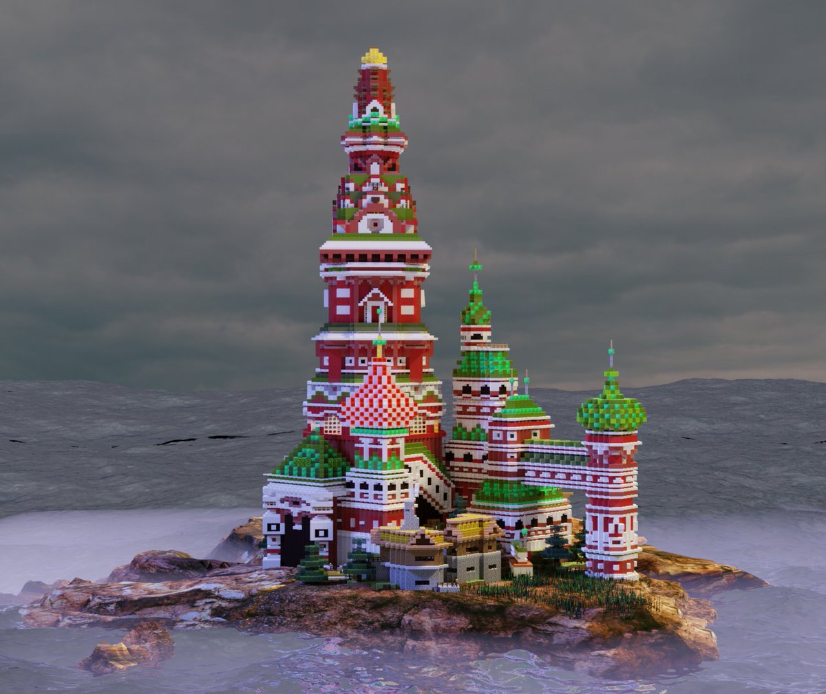 look at my little russian city from another perspective, all built in #MCPE
Render  by : @LordKingCrown 
Check more pictures on planetminecraft.com/project/small-…
(Rt and Fav) thx <3