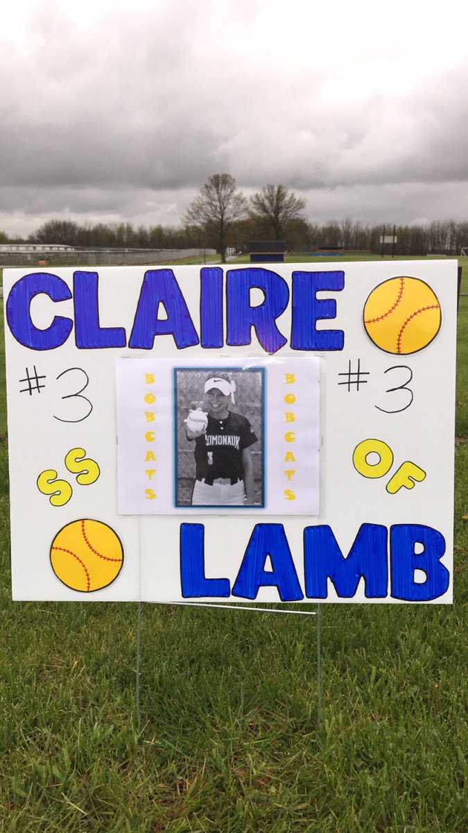 bobcatsBOOM's tweet photo. We are thinking of our seniors. Thank you for your hard work and dedication these past years! Here is something small I can do because we would rather be on the field💪🏽💛💙 @claire_lamb_ @MarySeville2 @kenna20002 @ChloeKulton @mgf479 *jaslyn @Bobcats432 @BlueCrew432 https://t.co/VgJuqVIS7O