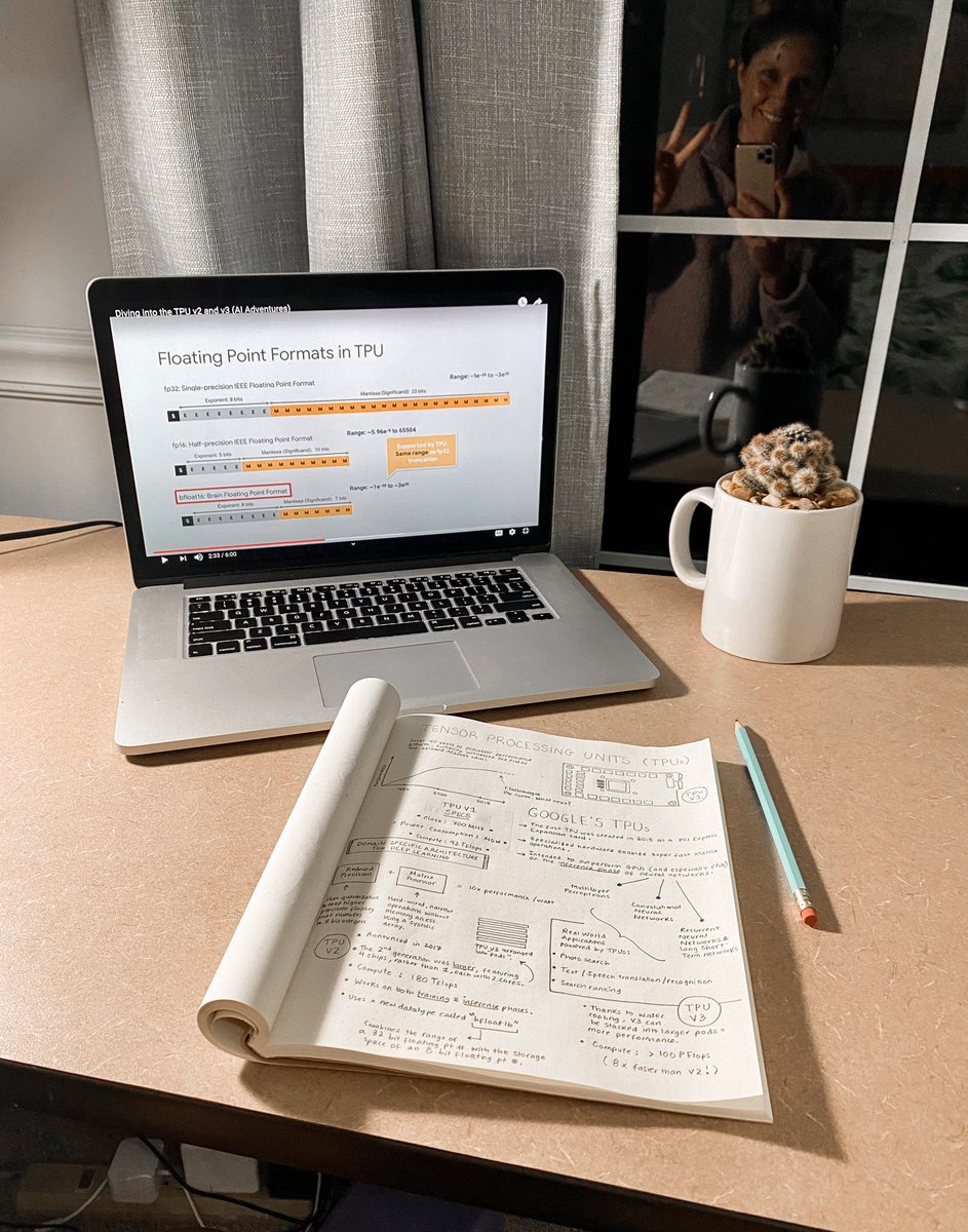 amypeniston's tweet image. Day 80 of #100DaysOfCode 
I’ve been wanting to dive back into Kaggle & try out their TPU compute. But I realized I know very little about TPUs, so slight diversion and some #dotnotes! 😁
Awesome video btw:
youtu.be/fhHAArxwzvQ
#WomenWhoCode #100DaysOfMLCode