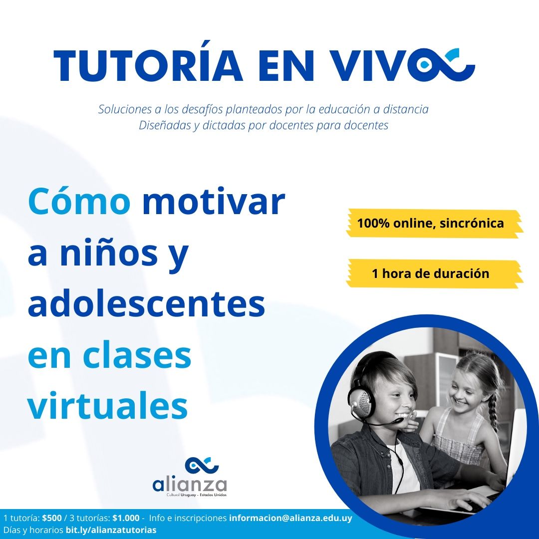 alianzaeduuy's tweet photo. ⚠️ Si sos docente ¡esto te va a interesar! 

Las #TutoríasEnVivo están dirigidas a docentes y ofrecen soluciones a desafíos planteados por la educación a distancia.

Chequeá acá días, horarios y temáticas 👉 https://t.co/TJ5hkwgOYX

Inscribite ya 👉 informacion@alianza.edu.uy https://t.co/gc9xk0cc5r