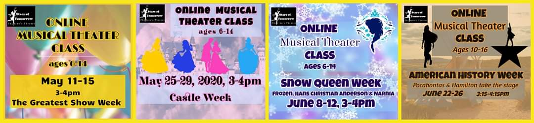 HeartlandThtr1's tweet photo. Online theater classes are starting up with @StarsofTomorro4!

#Redlands #theater #acting #kids #children #StarsOfTomorrowChildrensTheater

https://t.co/MWAA9nzanX https://t.co/YW2FuH4jYq