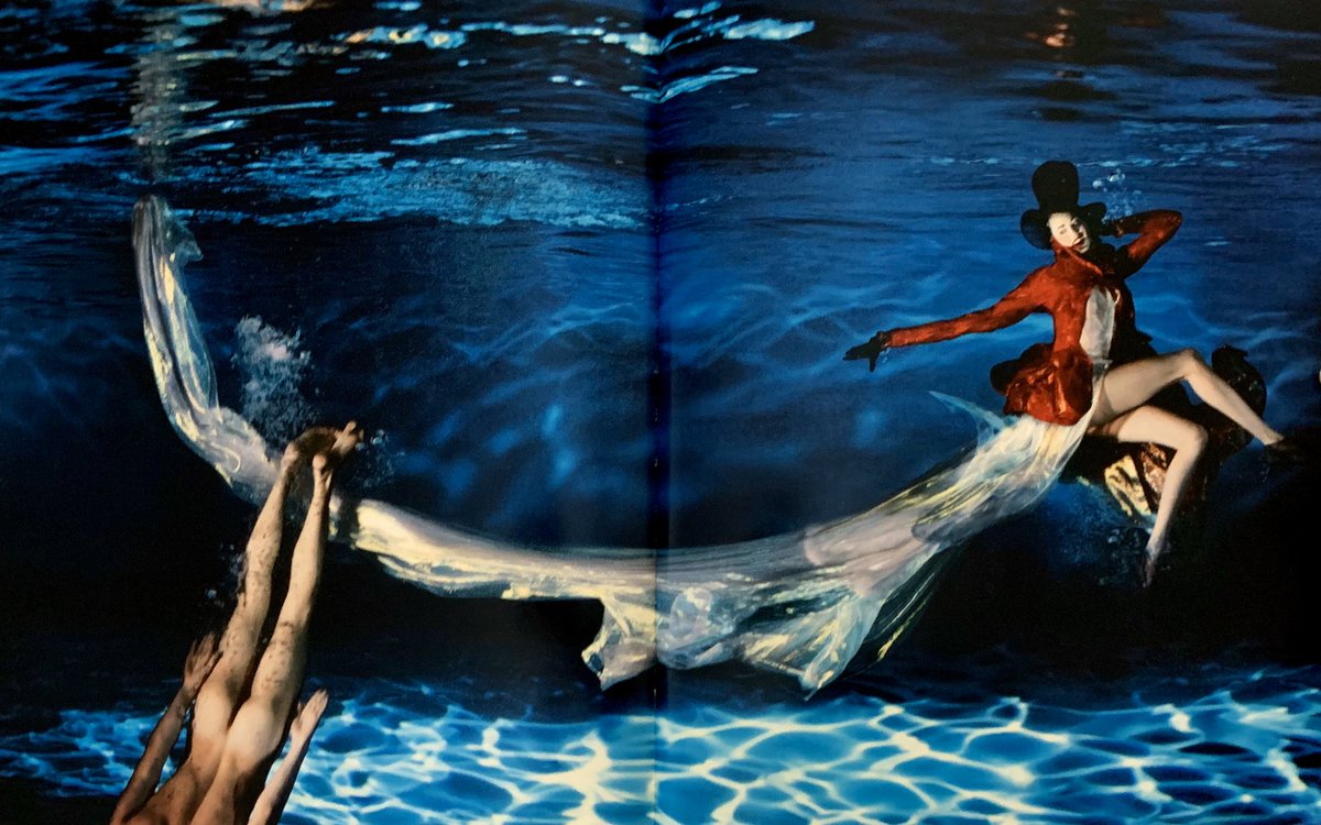Fashion and Sport: Synchronized Swimming”. Photographed by Jean Paul Goude  (1996), image size:1200x750
