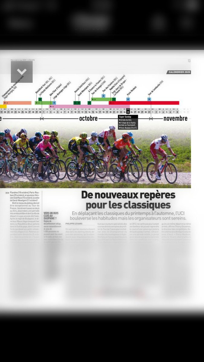 A priori, <a href="/ParisTours/">ParisTours</a> a disparu du calendrier 2020...
#Tours