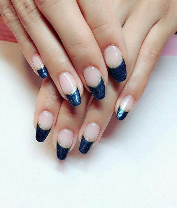 Olive Nail Olive Nail フレンチネイル ネイビー ゴールドラメライン クリアベース シンプルネイル いつもありがとうございます ジェルネイル ネイル ネイルサロン ネイルデザイン 船橋 鎌ヶ谷 馬込沢ネイル 馬込沢 Nail T Co