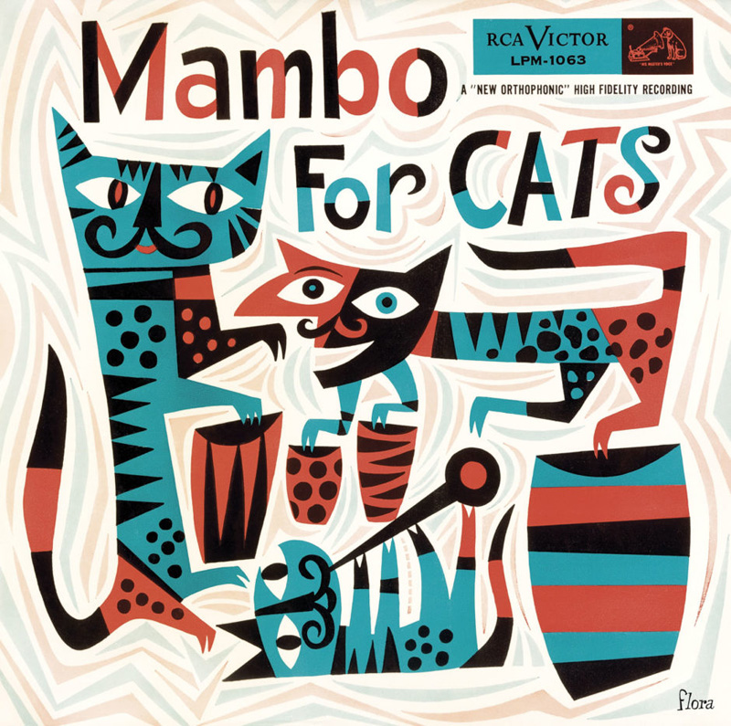 imagesivefound's tweet photo. "Mambo For Cats" album cover, Jim Flora, United States, 1955 https://t.co/3ZtjpbHdHh