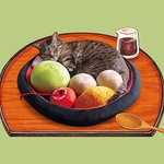 何コレ可愛すぎるw猫があんみつの具材に!「あんみつにゃんこクッション」