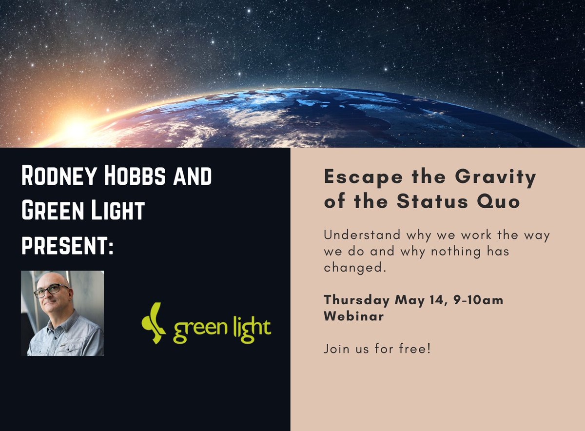 GreenLight1010's tweet image. Join our webinar! Together with Rodney Hobbs, understand what we have to change to shape a new future of work.
lnkd.in/dHSp38p
#keepaustraliaworking #inthistogether #futureofwork #futureworkforce #workforcetransformation