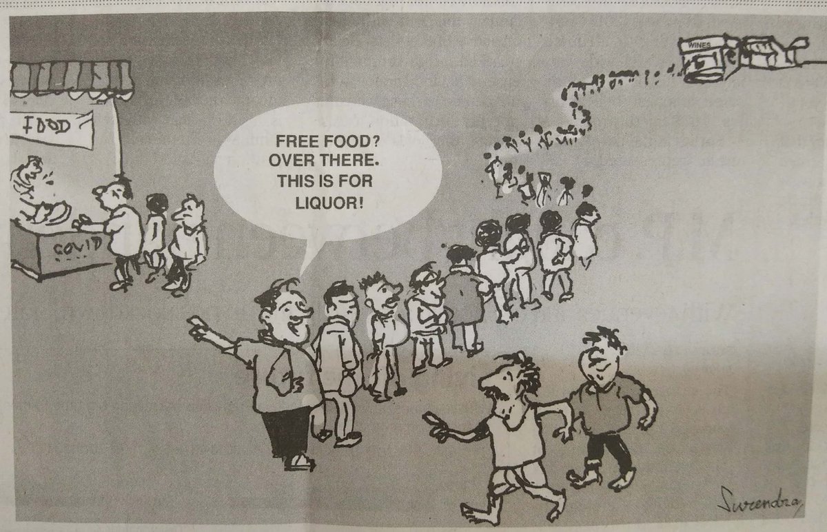 DreamCatcherAnk's tweet image. Watching these visuals of people flocking to outlets for a bottle or two, one wonders how many of these buyers are 'rich' enough to buy liquor. 
Of course the economy needs to be revived at all costs. But is it necessary to open "wine shops" to gather revenue?
#nauseating