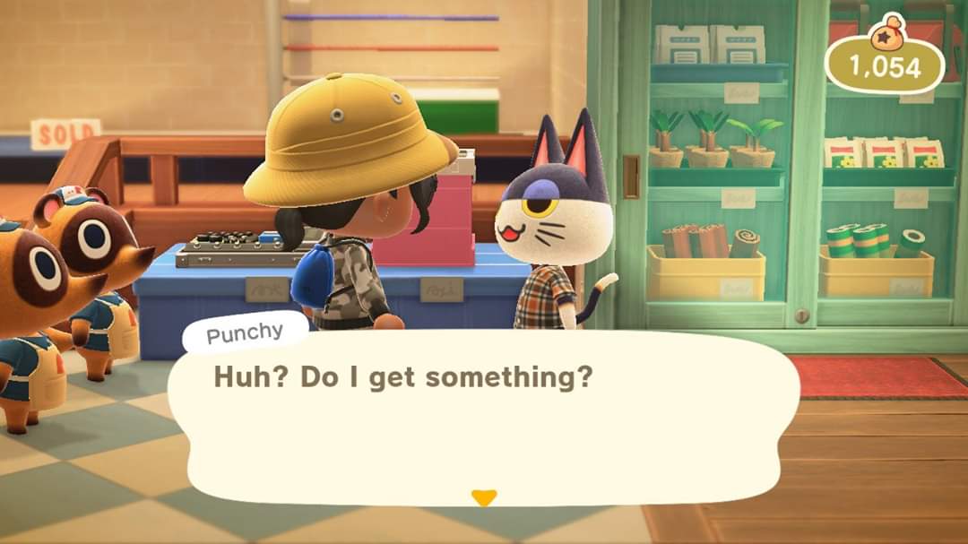 sassylostcat's tweet photo. Innocent gift? Or thinly veiled microaggression? You decide.
#acnh #AnimalCrossingNewHorizons #acpunchy https://t.co/Sleubegs5v