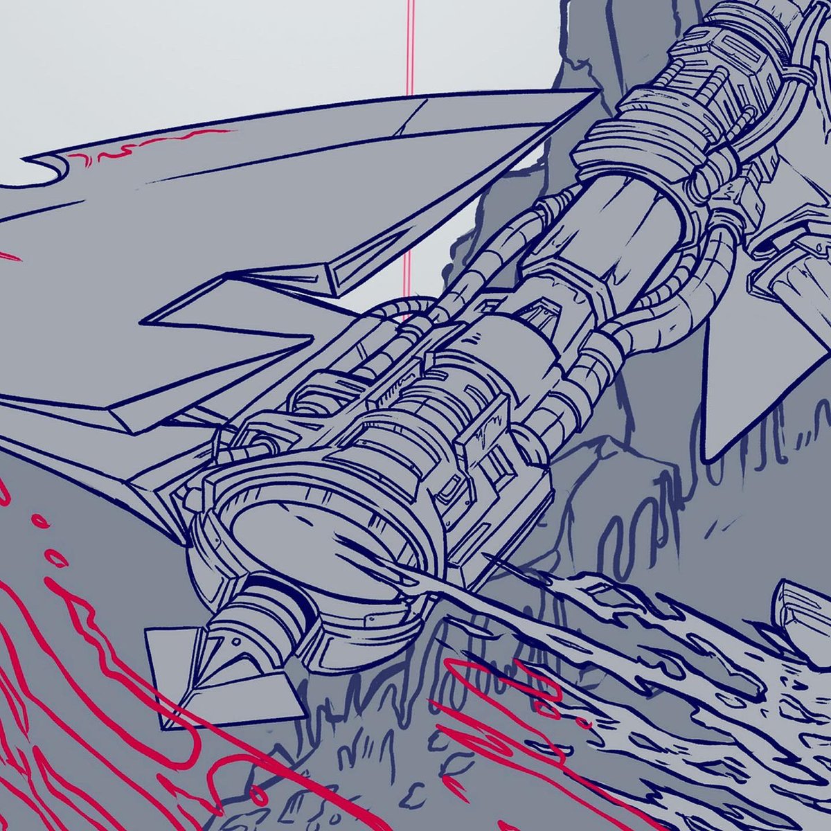 beastlydoodles's tweet photo. I gave it my best shot and worked really hard, but I fell short with finishing my Paladin concept for the #riskofrain2 contest. Very proud of myself tho! Full images and color #wips available on Patreon. @the_hopoo #contest #ArtistOnTwitter #conceptart #digitalart @paul_thegoat https://t.co/3Qg64vOrzi