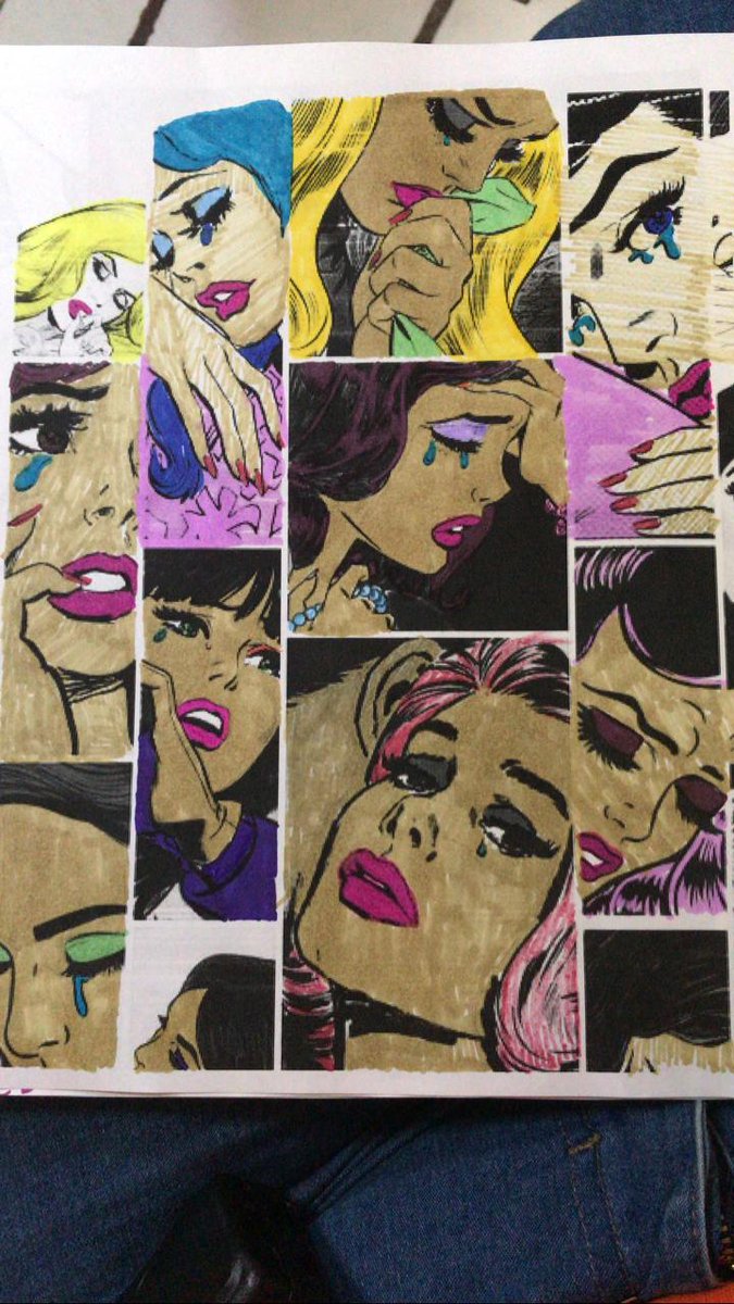 SunsetBayAcad's tweet photo. Each of the girls put their own spin on these drawings. The topic was modern art, take a look at some of the takes on this couple of pieces :). https://t.co/KM0IZpfwWD