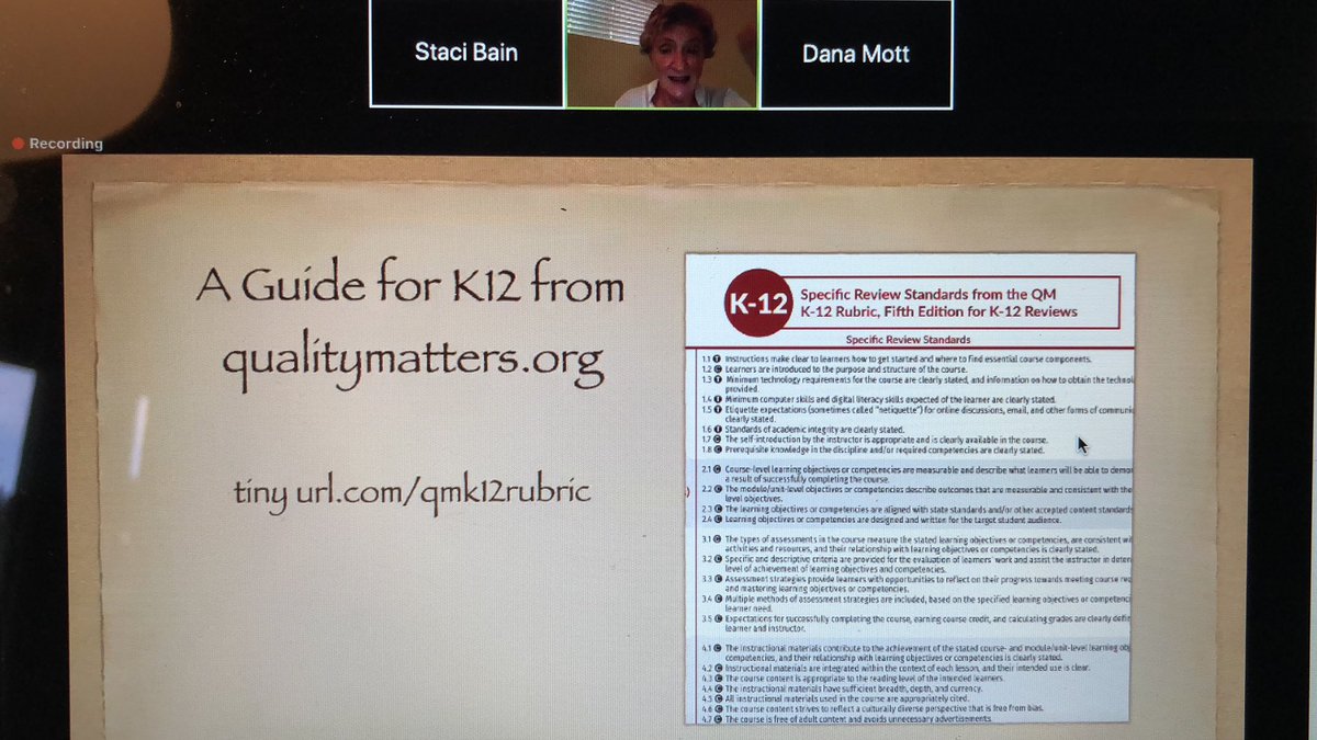infowabidaorg1's tweet photo. Quality Matters organization provides standards for online learning. Example: are the instructions clear? @waOSPI https://t.co/sPSLg6C22O