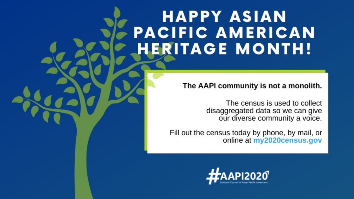 The #2020Census is critical for funding programs that help AAPI families and children thrive!

This #APAHM, make sure to fill out the census by phone, by mail, or online at my2020census.gov. #AAPI2020