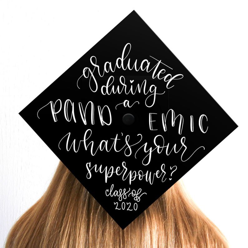 Seniors, even though our graduation is a formal ceremony, I think this year it is a great idea for seniors to decorate their caps! Go for it but make sure it is school appropriate.