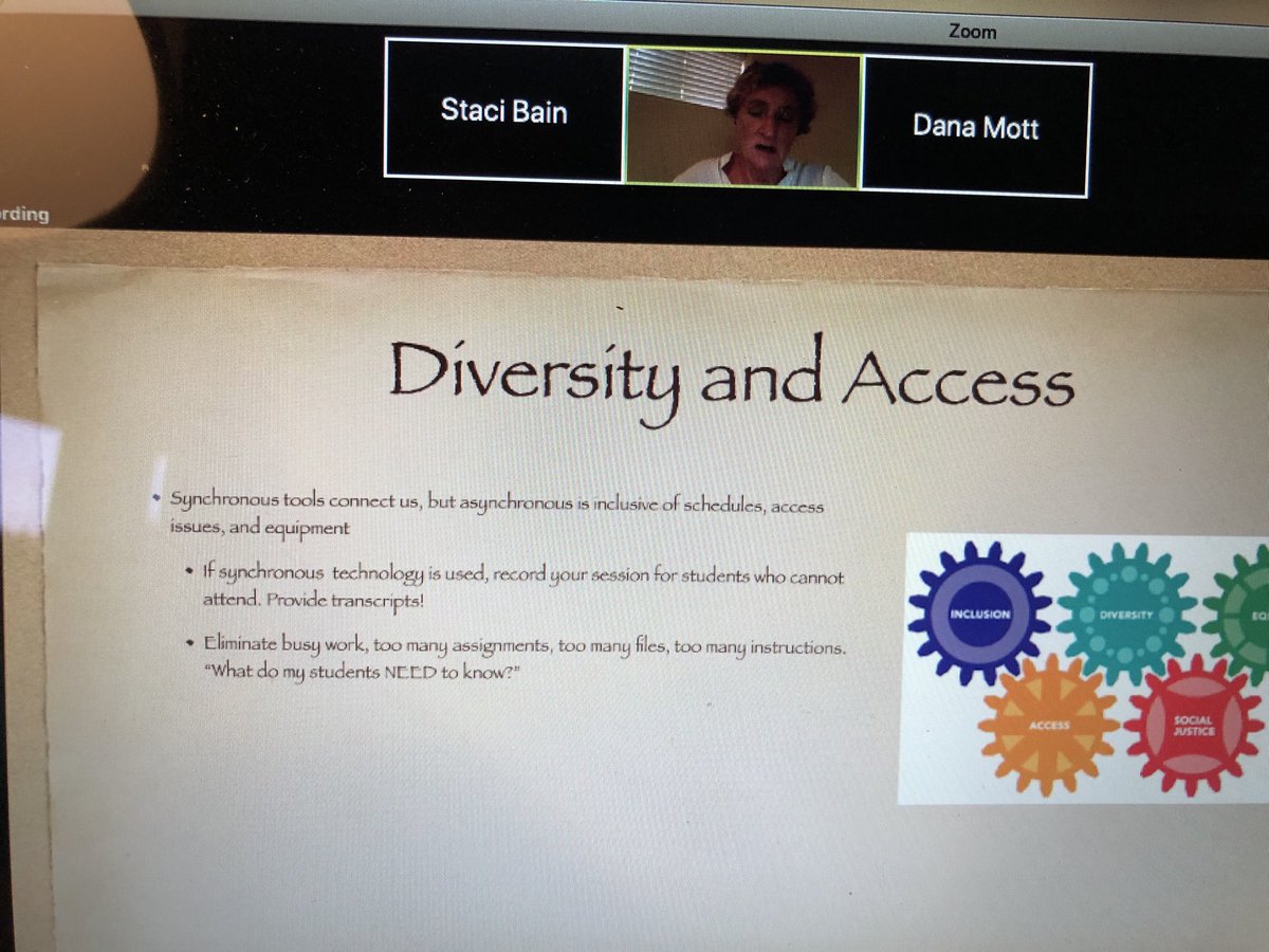 infowabidaorg1's tweet photo. “How can we be inclusive (in this emergency teaching situation)?” -Dr. Colleen Carmean ⁦@WenatcheeSuper⁩ ⁦@waOSPI⁩ https://t.co/q5CQxmkrNP