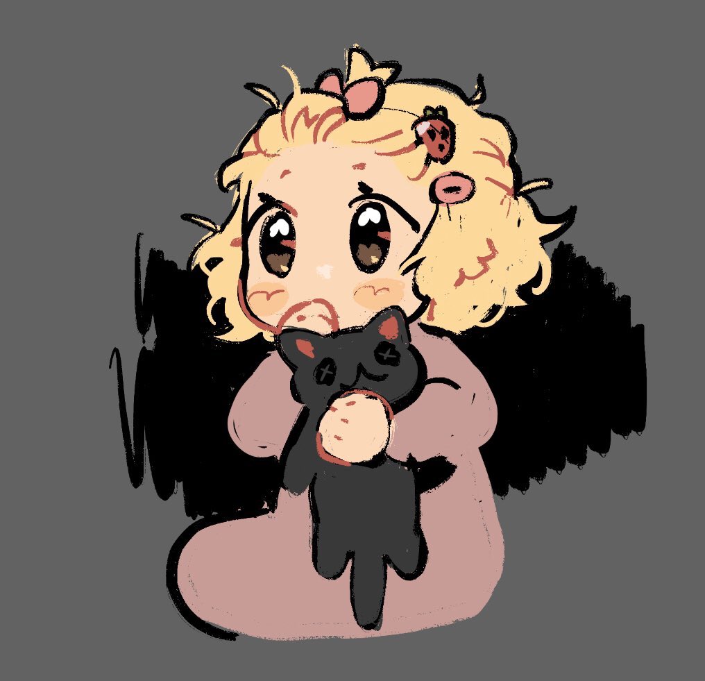 chukishima's tweet photo. krtsk baby, she looks like tsukki but has kuroos thick messy hair, she cries when it gets messy so they use a lot of barrettes and braids on her hair to tame it (me and @juniperslove been talking nonstop about krtsk baby) https://t.co/sSoS7JdIVE