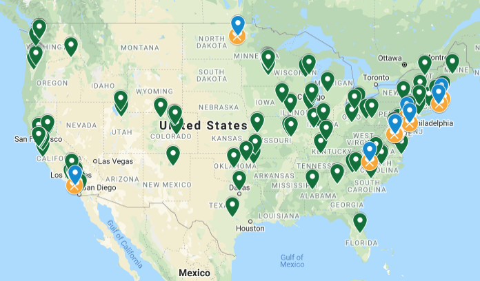 FoodRecovery's tweet photo. Green = current #FRVerified partner
Orange = NEW partner since #covid
Blue = #nonprofits connected to other pins
Results:
Donated 1,745 lbs
Collected 2,000 lbs in emergency food drives
Helped 14 businesses donate excess
You can help continue this work: https://t.co/NIBADOvlZ1 https://t.co/SrJDtpfzgl