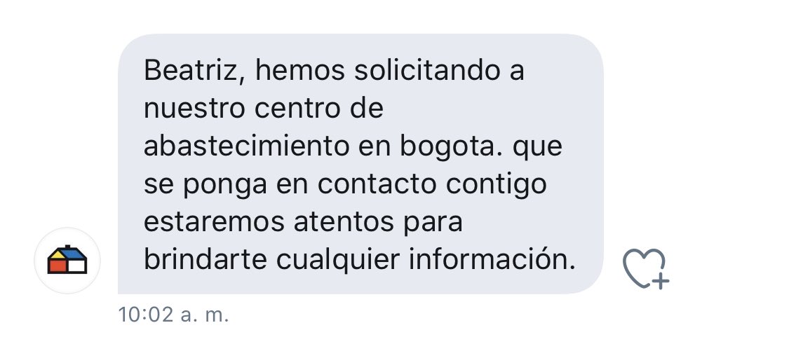 BeHeViRi's tweet photo. @Homecenter_co Señores @sicsuper hay inconsistencias en las ventas no presenciales de @Homecenter_co nadie contesta en los canales de atención y envían mensajes como este y nadie responde !!! #QuieroMiDinero #malservicioalcliente https://t.co/KxJJ4HASdN