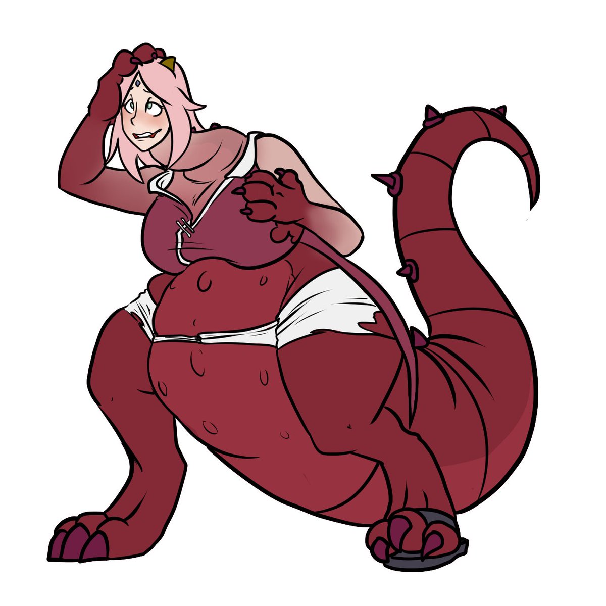 MistyPurpull's tweet photo. My contribution to #TFTuesday curtosy of @Fungalzombie!
Sakura Haruno seems to be undergoing some rather drastic changes...not that she seems to mind!
Sakura Haruno gets Ludmilla'd!
#transformation #sakura #commission #dragontransformation #NSFW https://t.co/RMgOB8PHeK