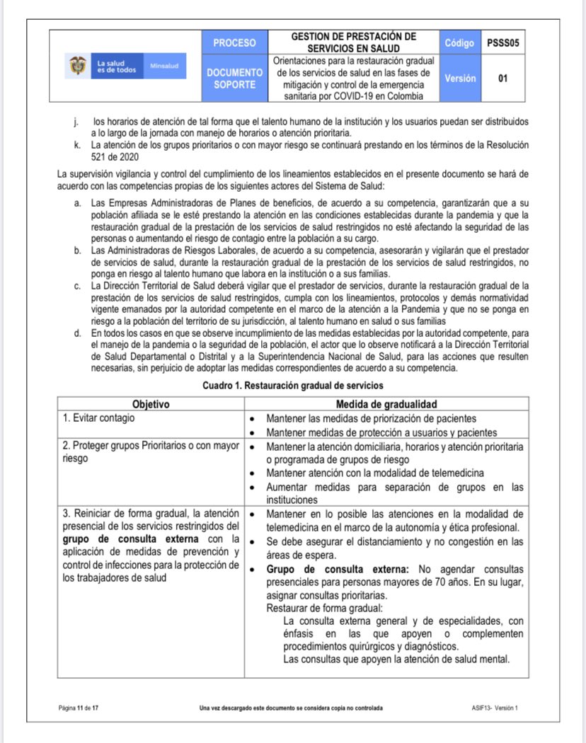 EnIteran's tweet image. 📌Orientación para la restauración gradual de los servicios de salud. 
Post: Minsalud. 
Con gusto resolvemos tus inquietudes 📝 . Dale Like 👍🏻 y Síguenos en Redes 📍www.iteran.coContacto  📲 
.+573013051861
.calidad@iteran.co 
#iterangestionencalidad facebook.com/23389832996603…