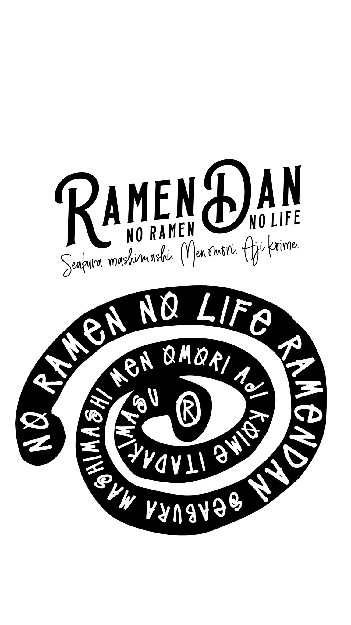 ラーメン団 No Ramen No Life Instagramのストーリーで告知したやつです 自粛で時間が有り余ったgwのためラーメン団仕様でつくったスマホの壁紙 を放出します Iphoneを想定して上側を空けて時計スペースとして開けてます 好きに使っ