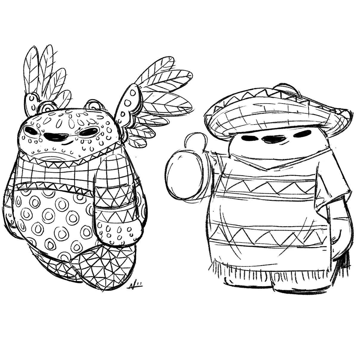 punchingpandas's tweet photo. #CincoDeMayo pandas from today's #ScribbleTime
Download the free coloring sheets at https://t.co/x1yHeZlEXB
Alebrije panda
Poncho panda
Taco panda
Luchador panda
Cafe de olla panda
#PunchingPandas https://t.co/JZKCc9L3PS