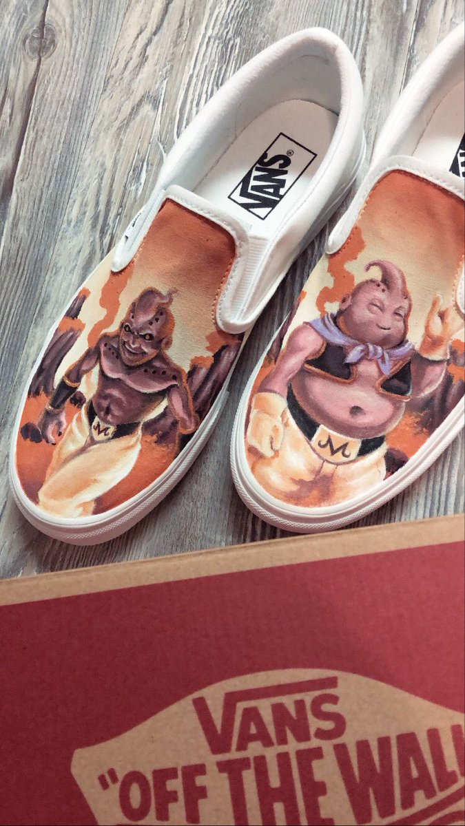 thatshxtdead's tweet photo. #ThatShitDead Custom Majin Buu Vans. Private order for an Instagram follower. Hand-Painted w/ @AngelusDirect https://t.co/Krh5BIX1mY