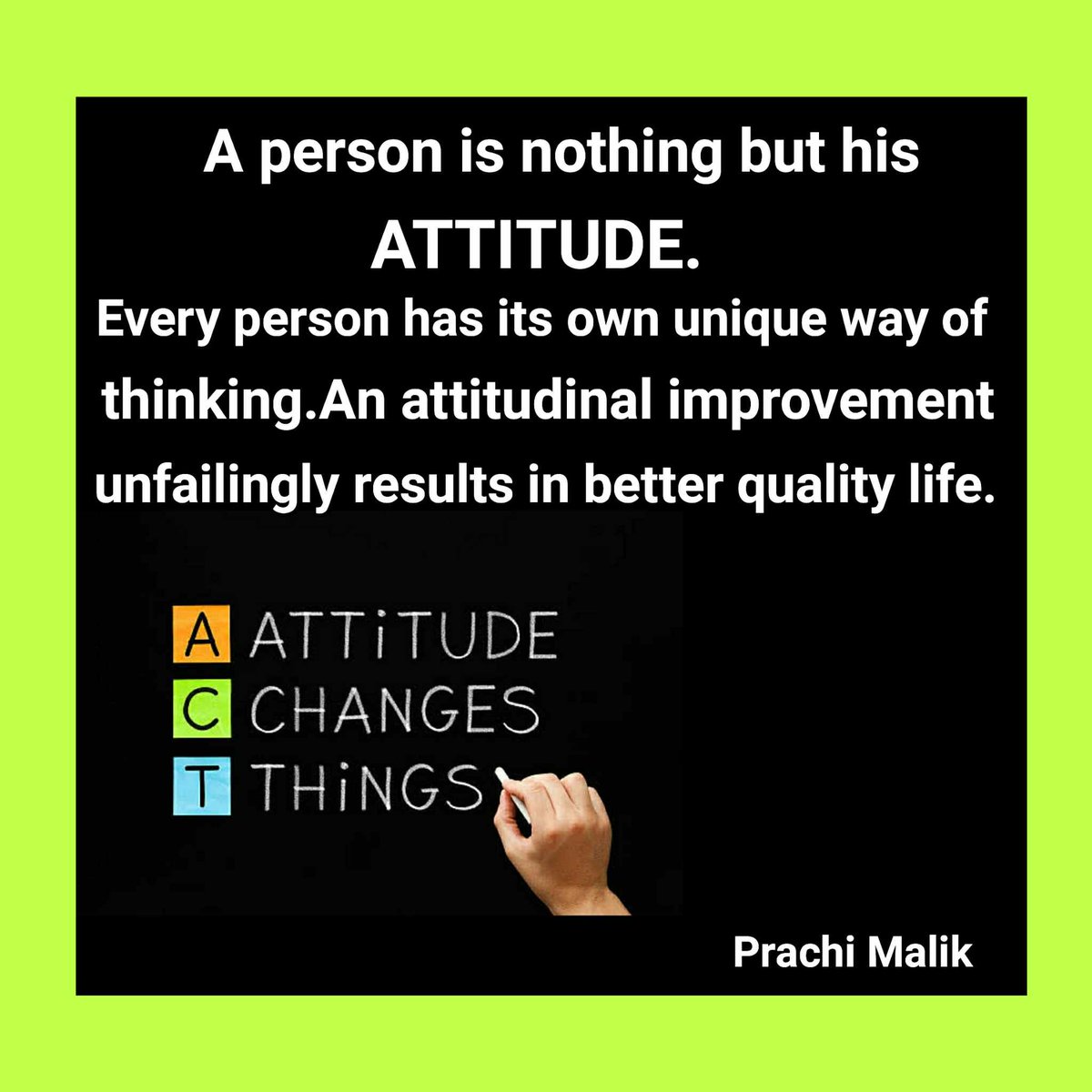 PrachiMalik's tweet photo. #AttitudeChanges Everything!
#BePositive
#ThinkPositive
#ActPositive
#WednesdayWisdom
#JoyTrain
#RainKindness https://t.co/tQEhXbxaRc
