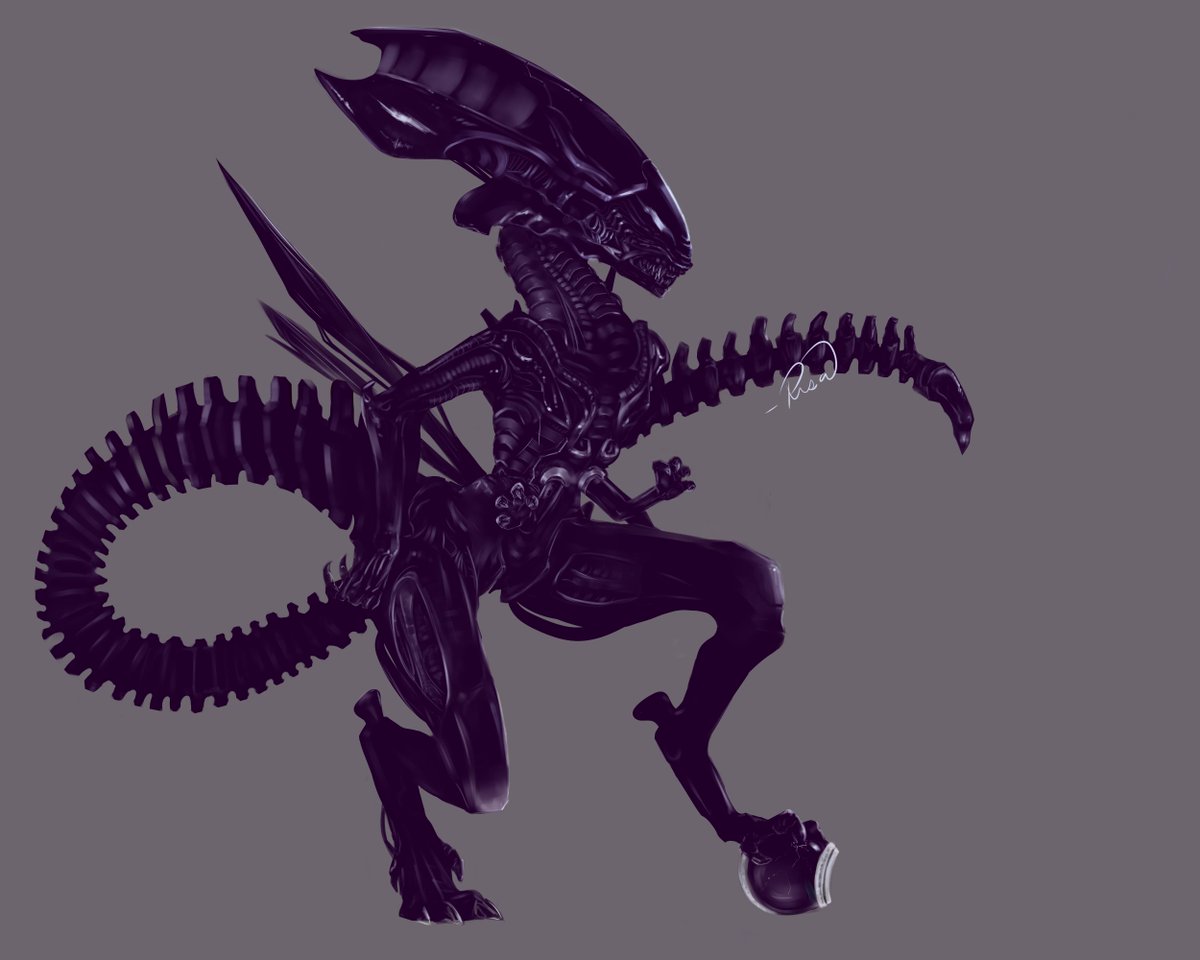 Risabree_png's tweet photo. #Queen👑 #Xenomorph . Did some commissions so I pushed my little fun project to the side for a bit but at last the Queen is here. #queenxenomorph #alien #creature #scifi #krita #digialart #monster #art #fanart #alienfanart #Queen https://t.co/FK2jAs27ZA