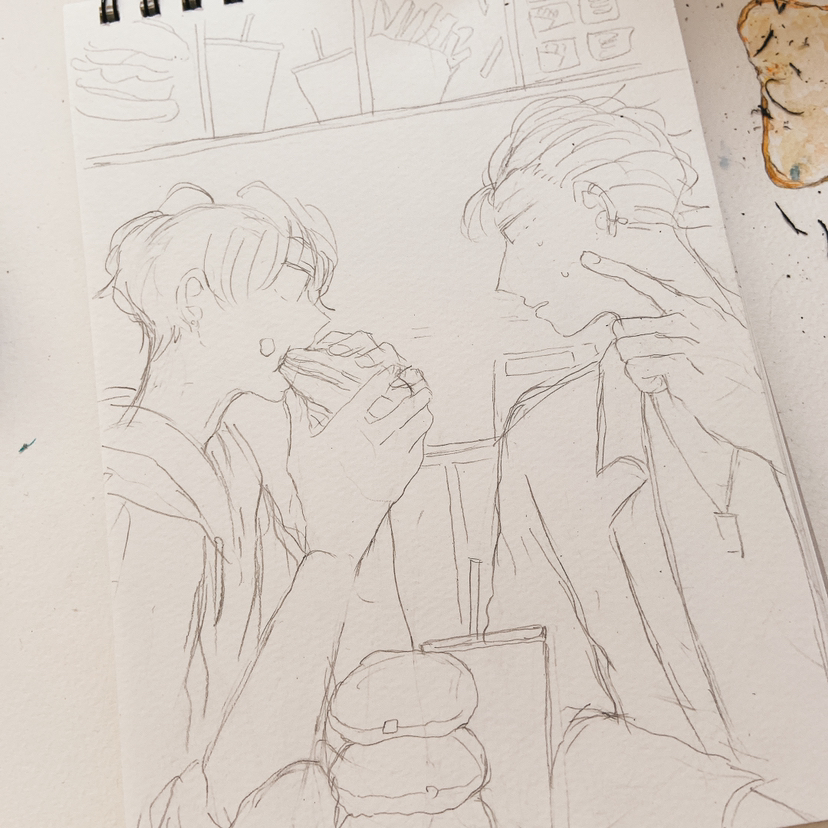 下書きx2 色ぬりしますよ 