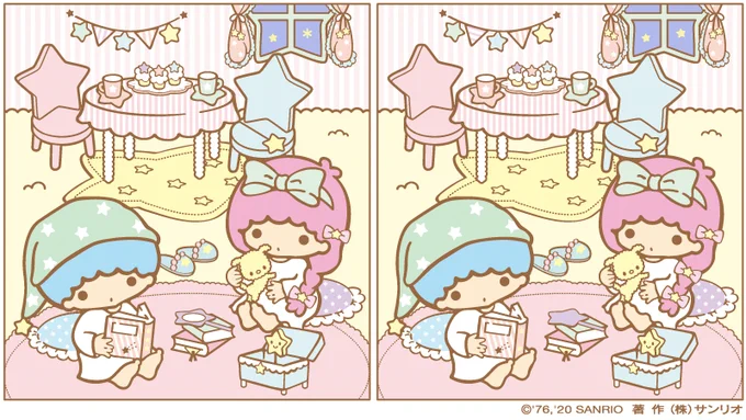 キキ&amp;ララの間違い探しよ☆ 6個あるから、探してみてね☆ 