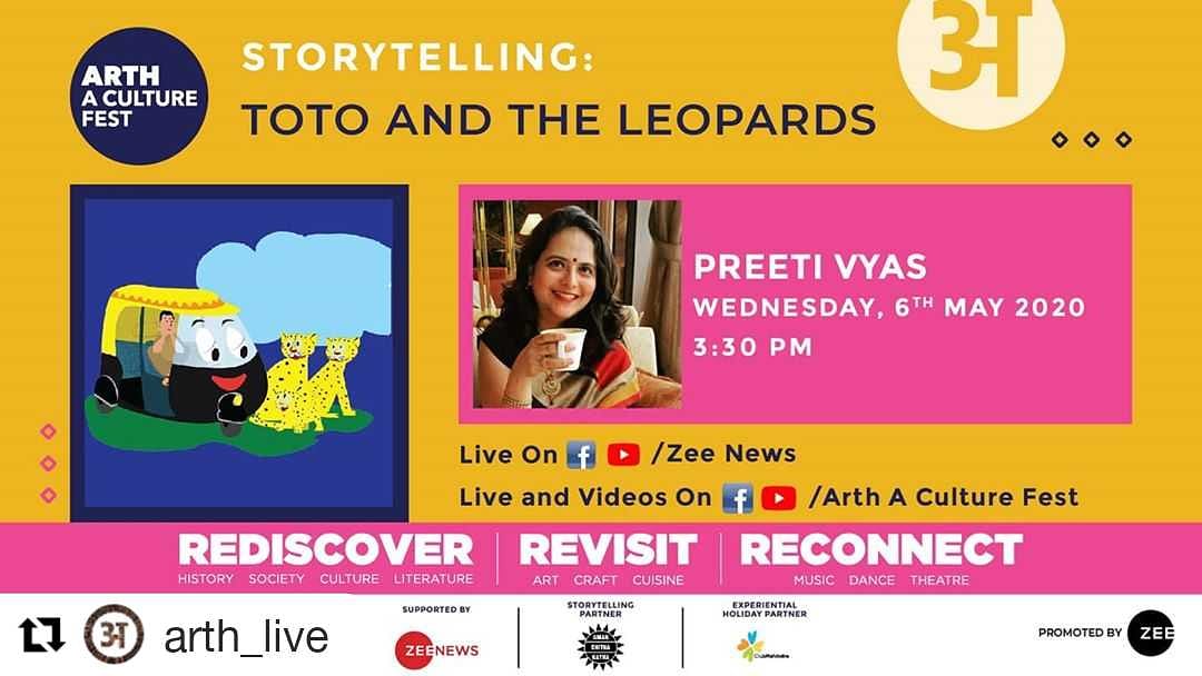 funokplease's tweet photo. What happens when Toto and his driver Pattu meet the leopards? To find out join our live storytelling session, with @preetivyas74  on Wednesday, 6th May 2020 at 3:30 pm. Be a part of the session on @ZeeNews &amp;@arth
@amarchitrakatha @clubmahindra⁣⁣⁣
#IndiaKaArth https://t.co/w9xUbtp3wi