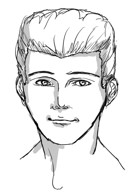 秋山 淳五郎 描こうとしたらなぜかリック・アストリーみたいな人描いてた。? 