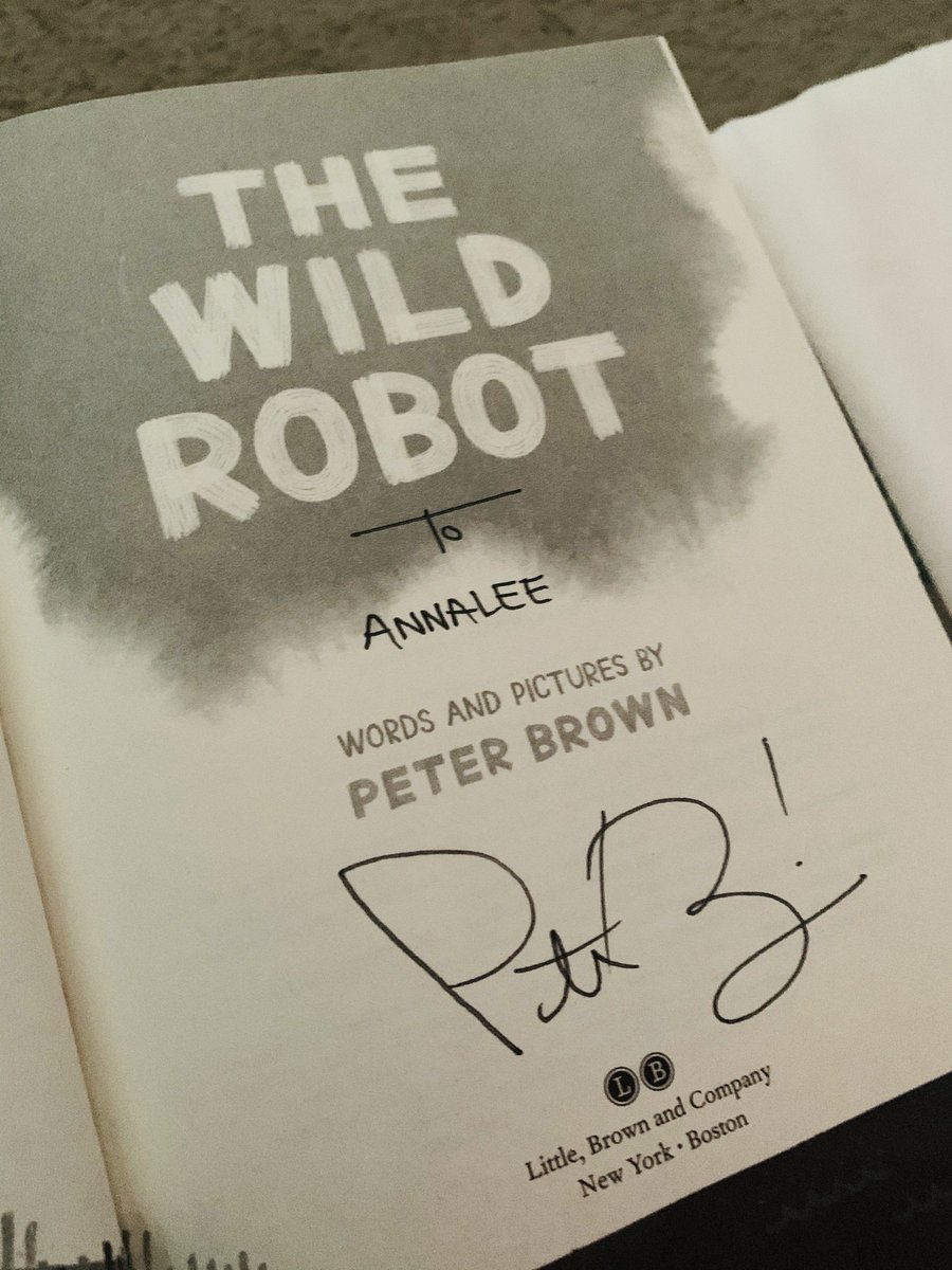 jhaagentusd's tweet photo. About two years ago I went to @TCRWP at @Columbia and got to hear @itspeterbrown speak. He kindly signed a copy of #thewildrobot for my daughter and now we’re finally reading it together in her fort. She’s loving it. ❤️ https://t.co/jjhJueQTaK
