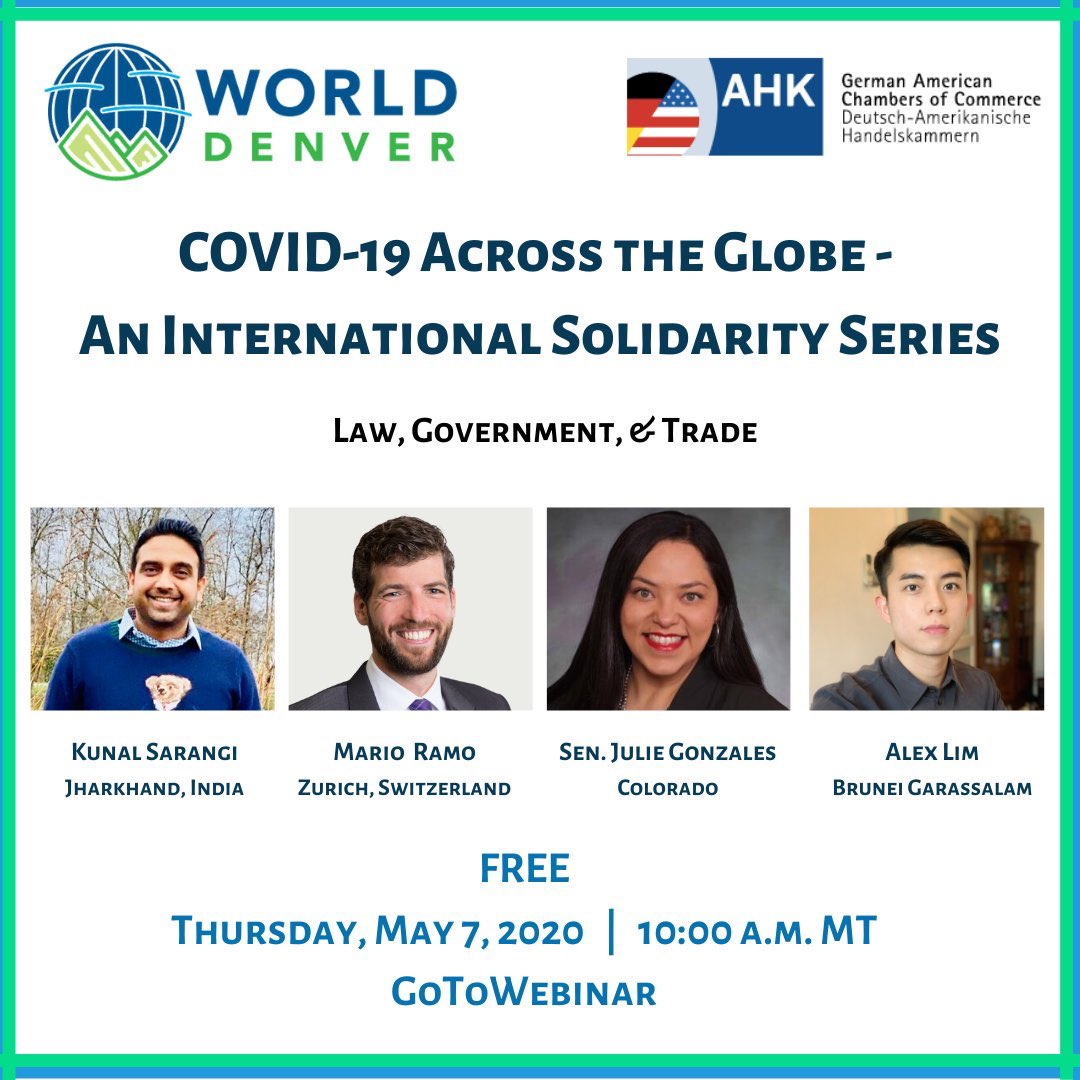 KunalSarangi's tweet photo. Looking forward to it @WorldDenver!!  &amp; a #PhysicalDistancing inspired नमस्ते 🙏  to co panelists @mario_ramo @SenadoraJulie #alexLim &amp; the entire team at @GACCNewYork. @StateIVLP @USAndKolkata @ECAatState! #worldcometogether #worldfightscovid19 see you at 9.30 pm IST on 7th May https://t.co/lY1TxAGdhC