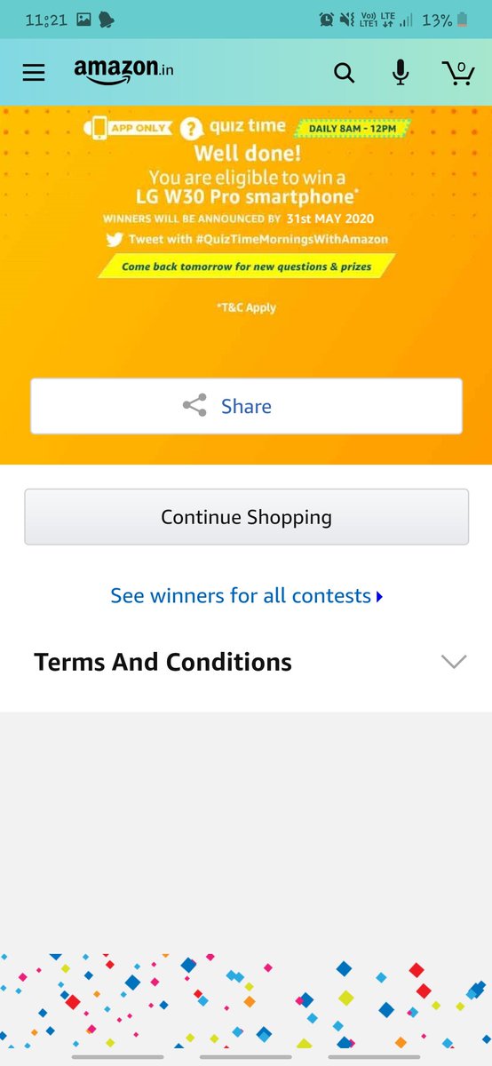 SahaBedanto's tweet photo. I played this interesting quiz on Amazon - Try your luck for a chance to win exciting rewards https://t.co/zsKRiWODAZ  
#QuizTimeMorningsWithAmazon https://t.co/GHeLHVKY4E