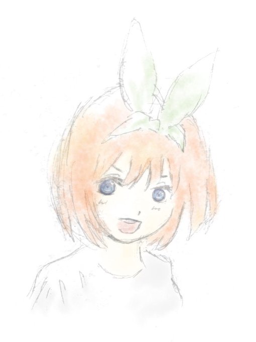ぱぴ坊さんがTwitterに投稿した中野四葉(五等分の花嫁)のイラスト。