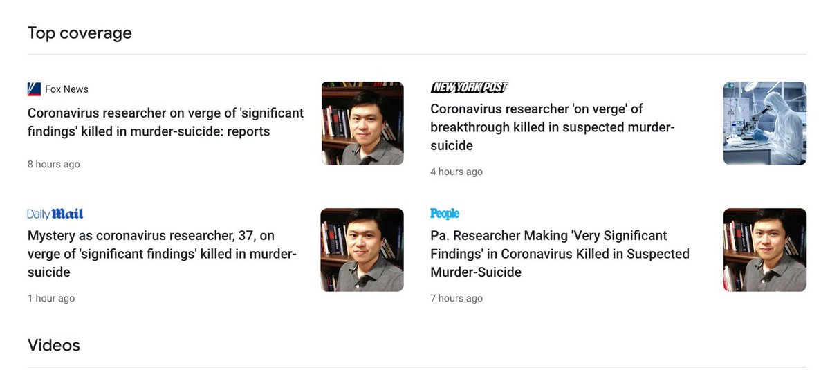 DanielDumbrill's tweet photo. Coronavirus researcher from University of Pittsburgh School of Medicine on verge of 'significant findings' killed in murder-suicide. https://t.co/YWdgxubrC1