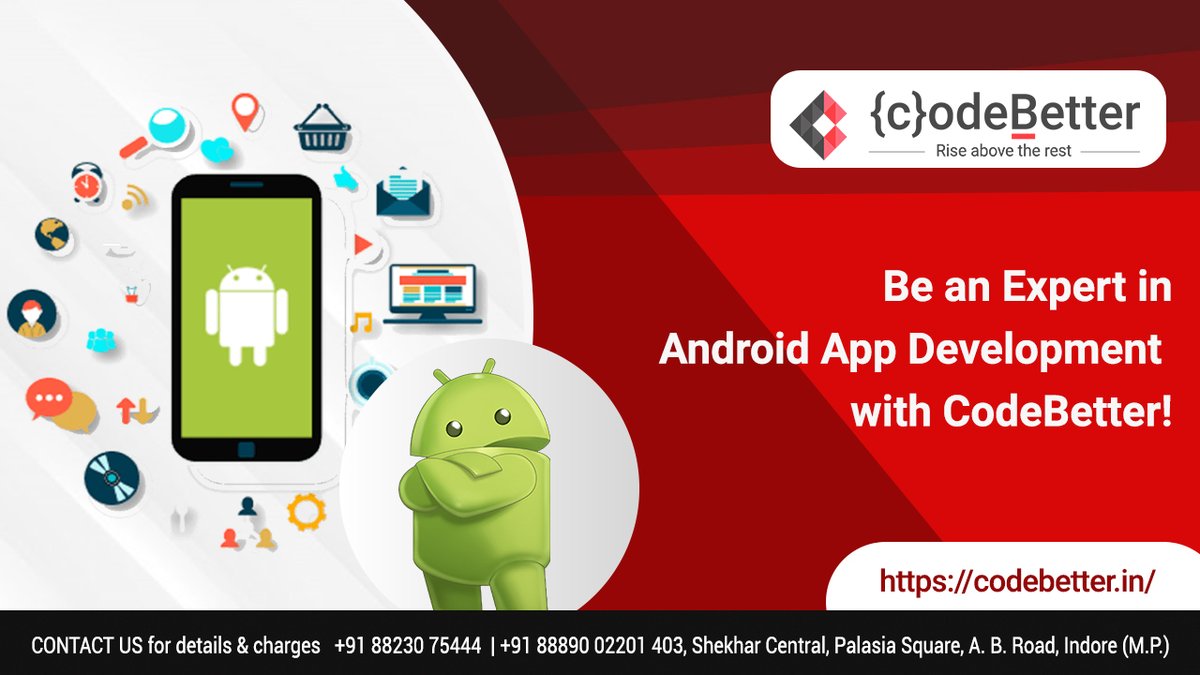 codebetterindia's tweet image. Join CodeBetter and become a Master in Android App Development!
For Further Details: codebetter.in Or
Contact Us: +91 8823075444 /888900220
#Masterinandroidappdevelopment #Internship #androidappdevelopmenttraining #ITInternship #ITInstitute #InternshipInIndore
…