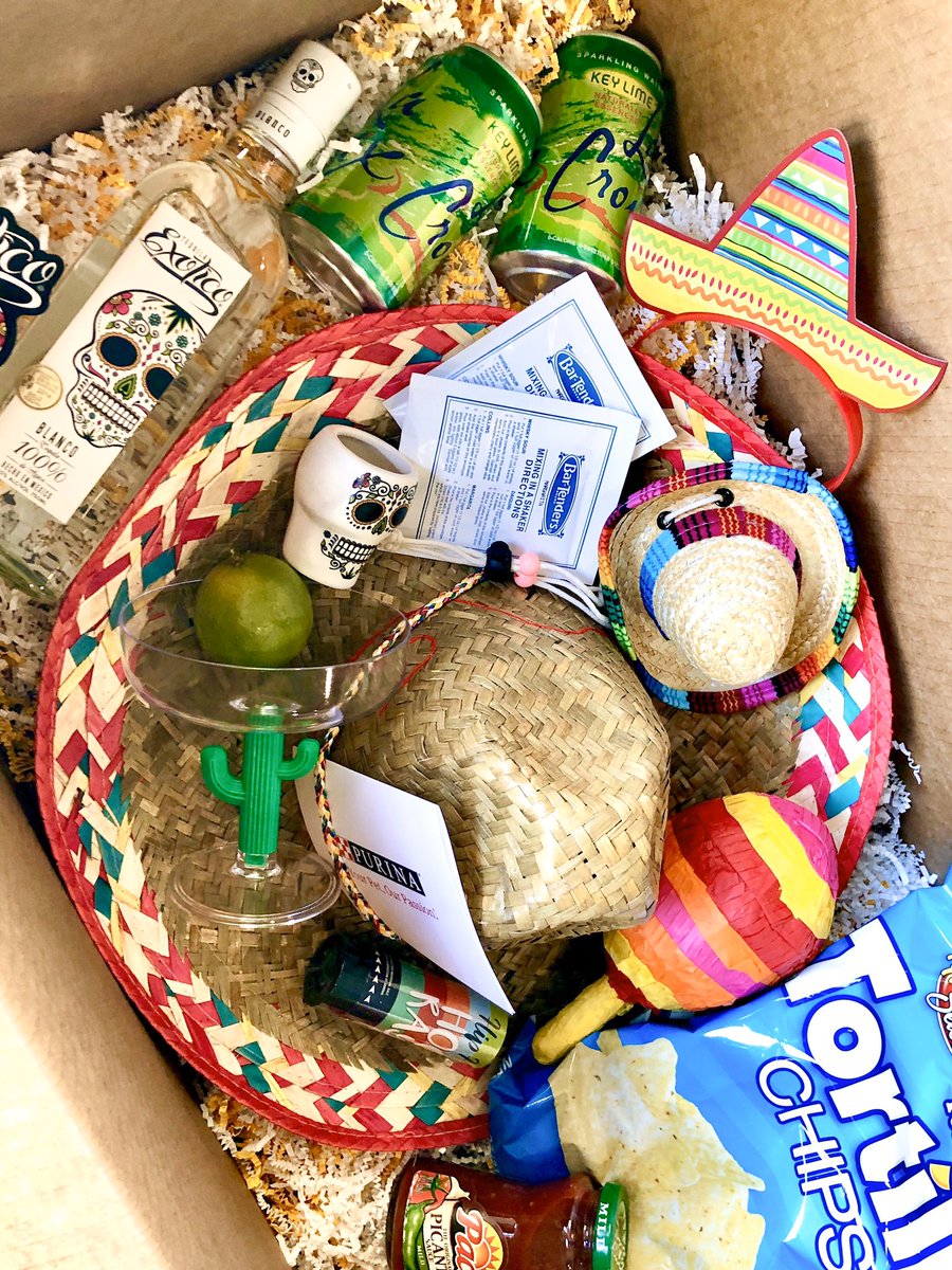 KickingCow's tweet photo. Happy #CincoDeMayo! We had so much fun preparing and delivering party boxes for our client’s virtual team-building #happyhour, complete with mini piñatas stuffed with icebreaker questions. Shoutout to our friends at Luxco for the @ExoticoTequila goodies.💀 https://t.co/mxfLvVGQoK