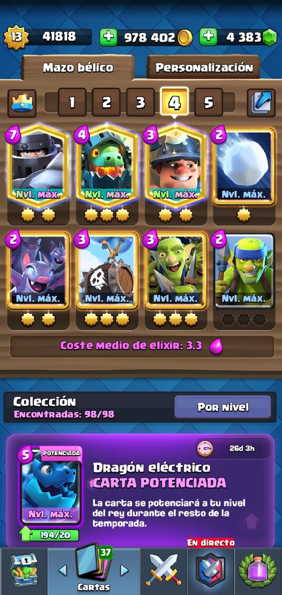 Esta temporada estaré pushenando cuentas de Cr, tengo récord arriba de 7600 con el mazo, no soy el mejor de este pero puedo alcanzar top 1000, mis precios son accesibles y acepto depósitos de preferencia (acepto también tarjetas o PayPal en ocasiones).
Agradezco su RT. ❤️
DM: inf