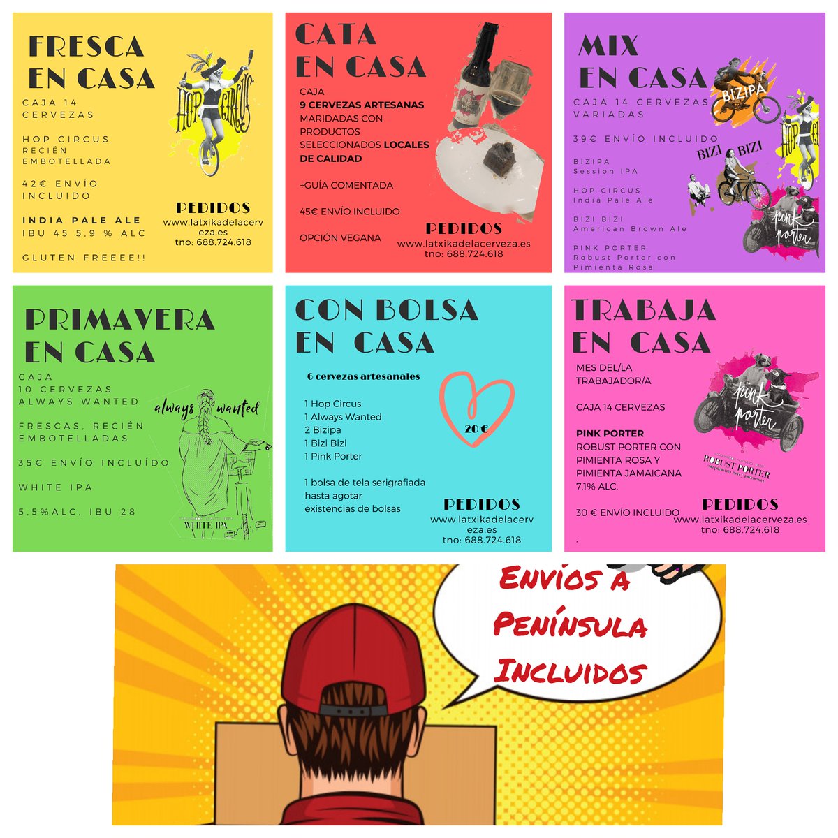 Te llevamos la cerveza a casa! Pide online en la página web, o por wassap! #cervezaartesanal #repartoadomicilio