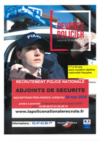 LdM_Vauvert's tweet photo. Prolongation des inscriptions pour le recrutement des Adjoints de Sécurité de la Police Nationale jusqu'au 29 mai 2020
Télécharger la plaquette:
https://t.co/IkYEJvEvX4
Télécharger l'affiche:
https://t.co/IkYEJvEvX4 https://t.co/j9CQ1Nj2T1