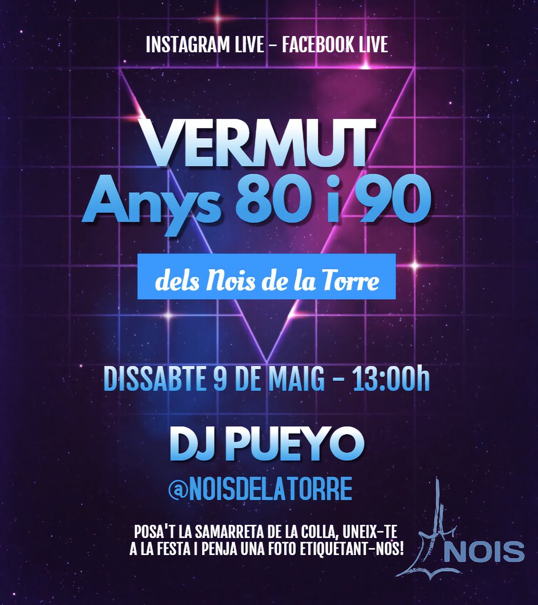 nois1975's tweet photo. 🔵EL VERMUT DELS NOIS🍺🥜

➡️Tot i que la temporada 2020 no ha començat amb bon peu, volem amenitzar aquests dies de confinament a casa amb música en directe, acompanyats de tots vosaltres celebrant un VERMUT VIRTUAL!

Queda't a casa amb els Nois! #Torredembarra https://t.co/Sb6ote68uw