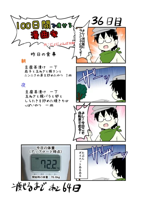 「100日間で痩せる漫画家」
36日目
(毎日19時頃アップします!)

雨どころか雷までなっているよ…

#100日間で痩せる漫画家
#ダイエット 