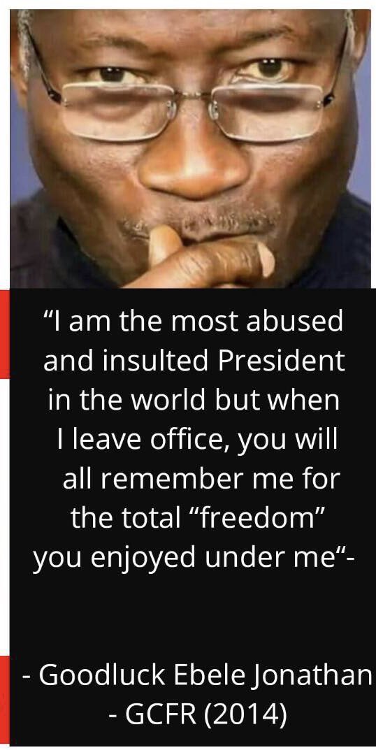 renoomokri's tweet photo. When I read the story of the 72 year old Katsina man who was imprisoned yesterday for insulting General @MBujari after bandits killed his family, this statement by @GEJonathan came to my mind! 

Retweet if you agree Jonathan was a prophet

#BuhariTormentor https://t.co/84rCsIyQcY