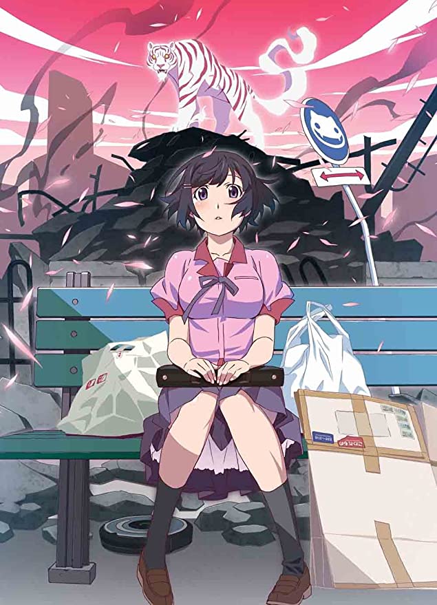 アマルナ オススメ アニメ紹介 猫物語 白 13年7月 5話 物語シリーズ２ndシーズンの最初の物語 猫物語 黒 の決着がここでつく 巨大な虎の怪異 苛虎 を相手に なぜか行方不明の暦の助け抜きで羽川のみでの解決を図る 羽川自身にも注目だが