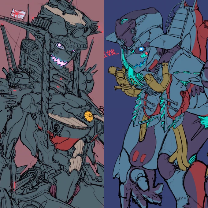 #私のお家芸キャラデザ
?????????⚡️??☠️?? 