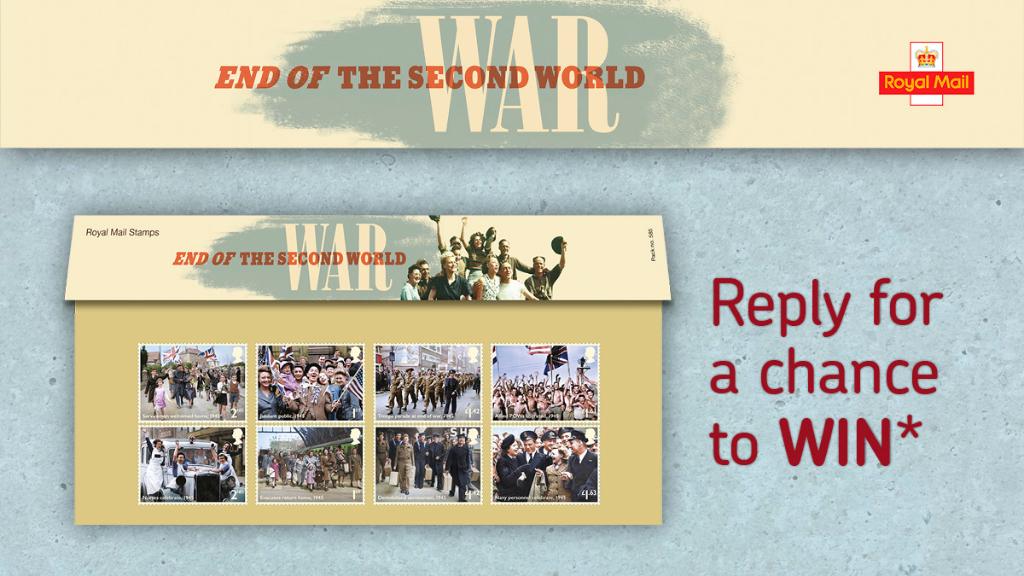 RoyalMailStamps's tweet photo. Win* an End of WW2 Presentation Pack. Follow and reply to this tweet with an answer: In what year did WW2 begin?

*To enter: follow @RoyalMailStamps &amp; reply with the answer before 23:59 07/05/20. UK resident, 18+ only. 3 prizes only. Full T&amp;Cs apply: https://t.co/WDF5P75pLK https://t.co/rXX5rW6IBt